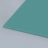 Teal-tinted architectural glass panel with polished edge, ideal for bespoke residential or commercial projects.