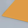Vibrant orange architectural glass panel with polished edge for modern interiors