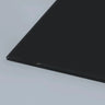 Sleek black architectural glass panel with clean edge detail for modern interiors