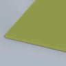Lime green architectural glass panel with polished edge for modern interiors