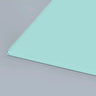 Mint green architectural glass panel with polished edge for modern interiors