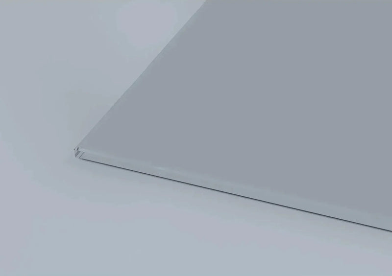 Sleek LED backlit glass panel with clean edge detail for modern architectural interiors