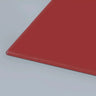 Vibrant red architectural glass panel with polished edge, ideal for bespoke interior design and decorative features.