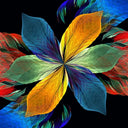Colourful Petals Printed Glass Splashback - DIY - CreoGlass®