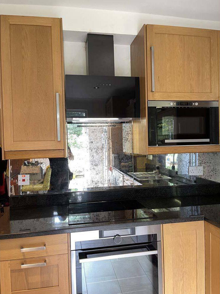 Antique Toughened Mirror - Silver - splashback - 4 - Bespoke