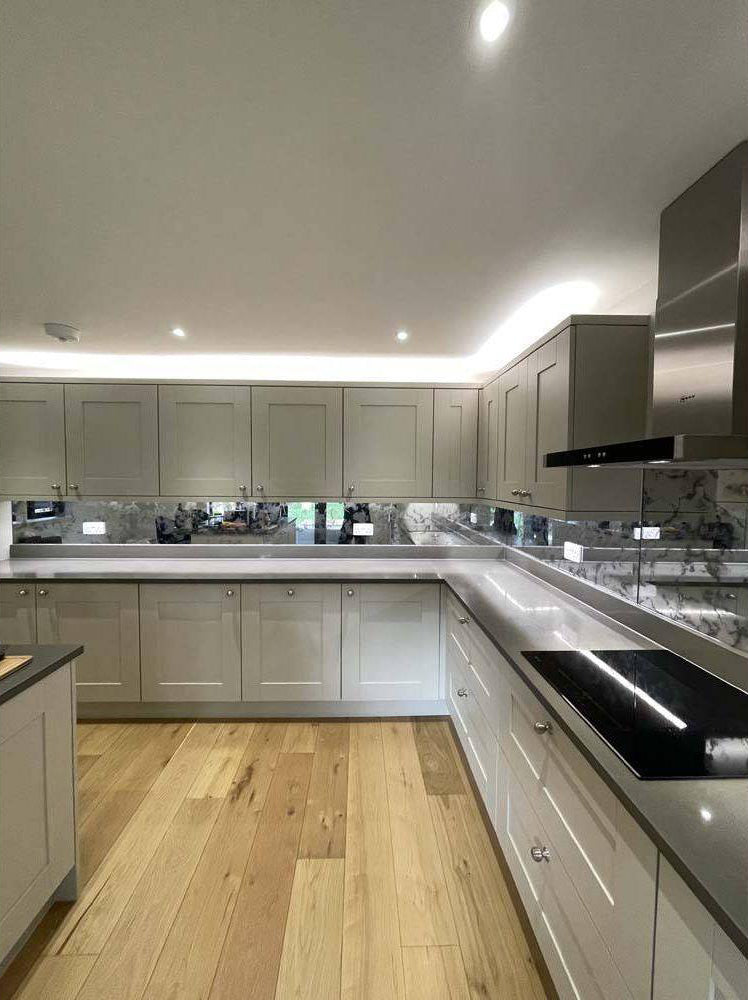 Antique Toughened Mirror - Silver - splashback - 8 - Bespoke