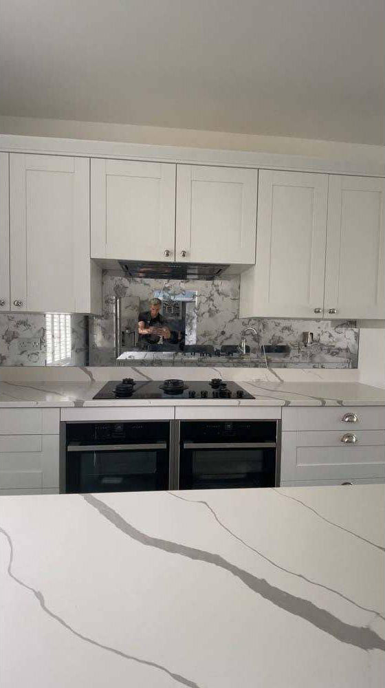 Antique Toughened Mirror - Silver - splashback - 8 - Bespoke