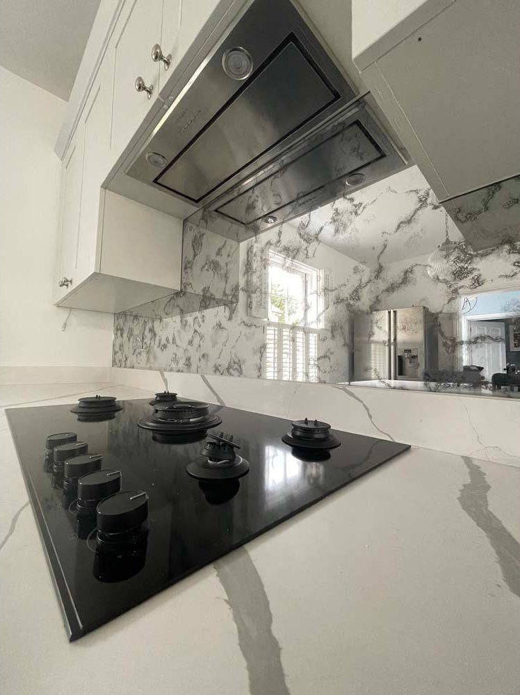 Antique Toughened Mirror - Silver - splashback - 8 - Bespoke