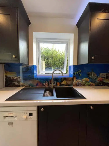 Aquarium Printed Glass Splashback - Bespoke - CreoGlass®