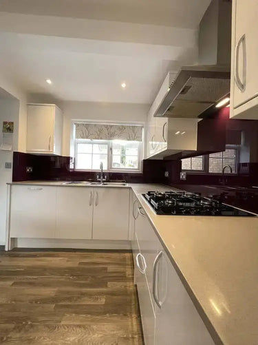 Matt Aubergine Colour Glass Splashback - Bespoke - CreoGlass®