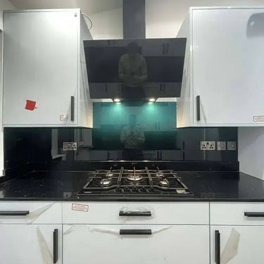 Black to Teal - Gradient - Splashback - Bespoke - CreoGlass®