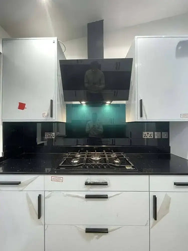 Black to Teal - Gradient - Splashback - Bespoke - CreoGlass®