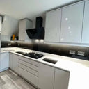 Black to White - Gradient - Splashback - Bespoke - CreoGlass®