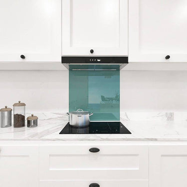 Matt Blue Jade Colour Glass Splashback - DIY - CreoGlass®