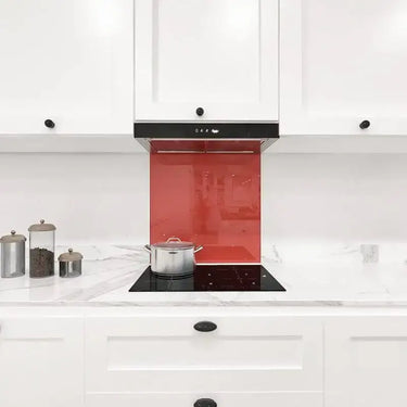 Matt Burnt Orange Colour Glass Splashback - DIY - CreoGlass®