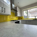 Canary Yellow Colour Glass Splashback - Bespoke - CreoGlass®