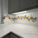 Citrus Fruits Water Printed Glass Splashback - Bespoke - CreoGlass®