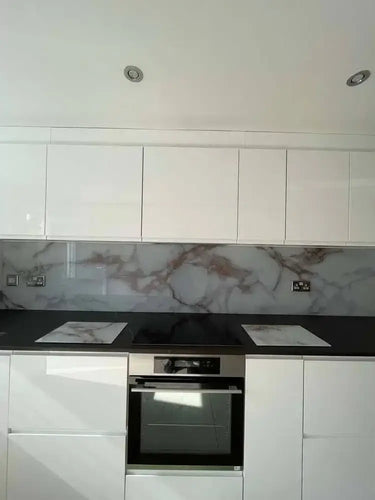 Copper - White Opera Splashback - Bespoke - CreoGlass®