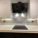 Copper - White Opera Splashback - Bespoke - CreoGlass®