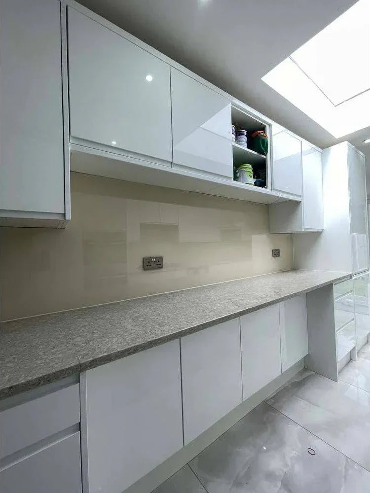 Matt Desert Floor Colour Glass Splashback - Bespoke