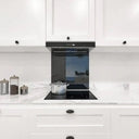 Matt Jet Black Colour Glass Splashback - Bespoke - CreoGlass®