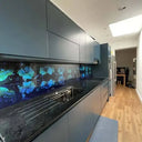 Jungle Leaves Printed Landscape Glass Kitchen Splashback - Bespoke - CreoGlass®