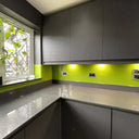 Matt Lime Green Colour Glass Splashback - Bespoke - CreoGlass®