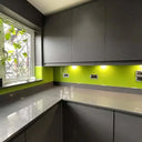 Lime Green Colour Glass Splashback - Bespoke - CreoGlass®