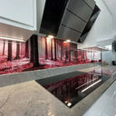 Pink Forest Printed Landscape Glass Kitchen Splashback - Bespoke - CreoGlass®