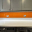 Matt Pure Orange Colour Glass Splashback - Bespoke - CreoGlass®