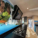 Rainforest Waterfall Printed Glass Kitchen Splashback - Bespoke - CreoGlass®