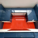 Matt Signal Red Colour Glass Splashback - Bespoke - CreoGlass®