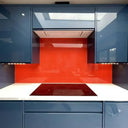 Matt Signal Red Colour Glass Splashback - Bespoke - CreoGlass®
