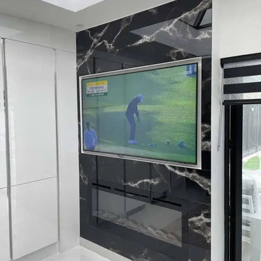 Silver - Black Opera Splashback - Bespoke - CreoGlass®