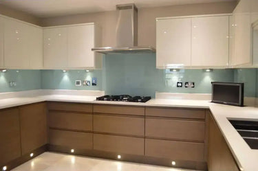 Soft Fauna 3 Colour Glass Splashback - Bespoke - CreoGlass®