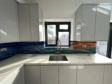 Sunset Beach Printed Glass Kitchen Splashback - Bespoke - CreoGlass®