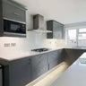 White Colour Glass Splashback - Bespoke - CreoGlass®