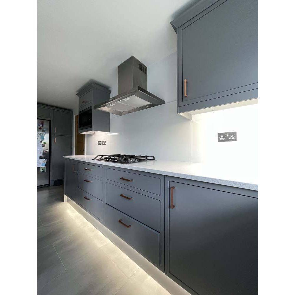 Matt White Colour Glass Splashback - Bespoke - CreoGlass®
