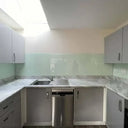 Matt White Green Colour Glass Splashback - Bespoke - CreoGlass®