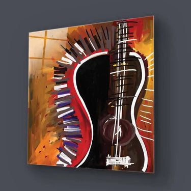Abstract Acoustic Guitar Glass Wall Art - DIY - CreoGlass®