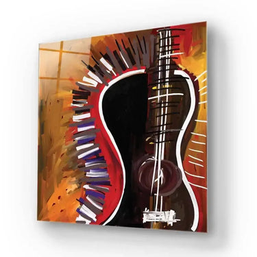 Abstract Acoustic Guitar Glass Wall Art - DIY - CreoGlass®