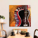 Abstract Acoustic Guitar Glass Wall Art - DIY - CreoGlass®