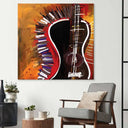 Abstract Acoustic Guitar Glass Wall Art - DIY - CreoGlass®