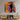 Abstract guitar wall art with bold red, black, and orange strokes above modern wooden media console