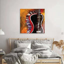 Abstract Acoustic Guitar Glass Wall Art - DIY - CreoGlass®