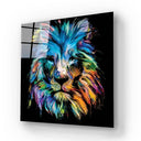 Abstract Blue Lion Glass Wall Art - DIY - CreoGlass®
