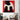 Abstract red, black, and blue wall art above modern armchair in stylish living room