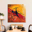 Abstract Dancing African Couple Glass Wall Art - DIY - CreoGlass®