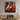 Geometric horse art glass panel for modern interior decor, featuring bold red and orange tones