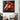 Geometric horse art print in warm tones, displayed in modern living room with houndstooth chair